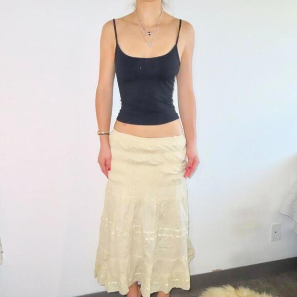 James Perse Women's Tan and Cream Skirt - Picture 1 of 5